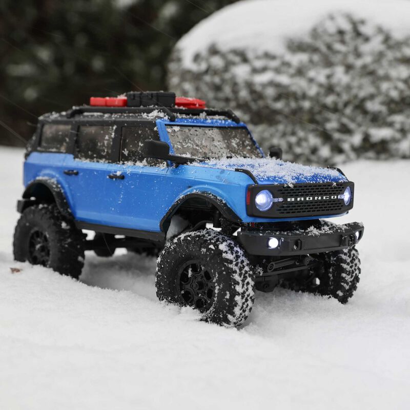 รถสเกล 1/24 AXI00006T3: AXIAL รถพร้อมเล่น 1/24 SCX24 2021 Ford Bronco 4WD Truck RTR,นำ้เงิน - Image 2