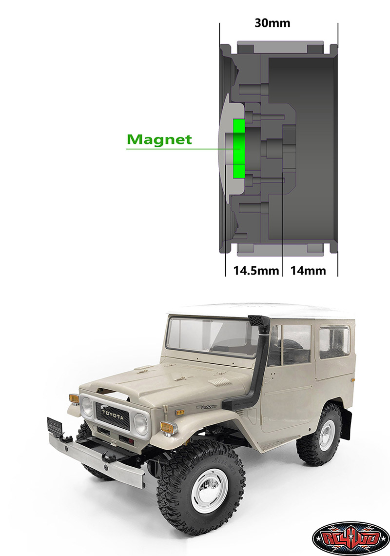 ล้อ 1.9 VVV-C1306 : CCHAND ล้ออะลูมิเนียม CAP ขนาด 1.9 นิ้ว (สีขาว) - Image 6