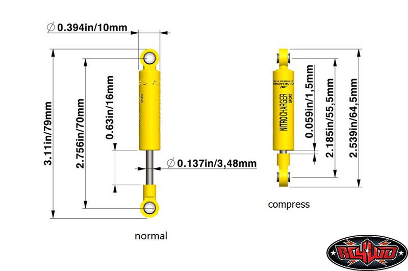 โช๊คZ-D0034 :RC4WD โช๊คอัพ ขนาด 70 มม. รุ่น Old Man Emu Nitrocharger Sport โดย ARB - Image 3