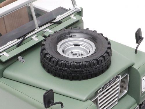 ของแต่ง – Scale Accessories BRX02320 : Boom Racing Land Rover® Series ฝากระโปรงพร้อมล้ออะไหล่และยางสำหรับ BRX02 109 - Image 3
