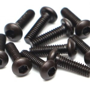 น๊อต BRASBH2008 : Boom Racing M2x8mm Round Head 12.9 Grade Nickel Plated Screws (10)