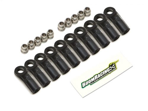 หัวบอล -Rod Ends BRW750307D : Boom Racing KUDU™ ปลายก้านไนลอน M4 ยาว 20.00mm (Upwards) พร้อมลูกเดือย (5.8x3x7.4mm) (10อัน)