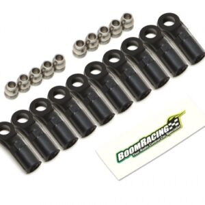 หัวบอล -Rod Ends BRW750318D : Boom Racing KUDU™ปลายก้านไนลอน M3 ทนสนิมยาว 20.00 มม. พร้อม หัวบอล (5.8x3x7.4 มม.) (10) สีดำ