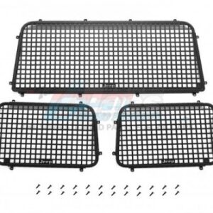 ของแต่ง SCX3ZSP9BK : GPM Racing Scale Accessories: Rear Side Window Guards For SCX10 III Jeep – 27Pcs Set Black for Axial SCX10 III