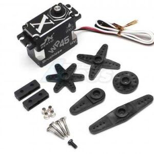 เซอร์โว – Servo JX/WP45 : JX Servo แรงดึง 45KG กันน้ำเคสอลูมิเนียม มอเตอร์ Brushless เกียร์โลหะ แรงดึง 45kg @ 8.4V