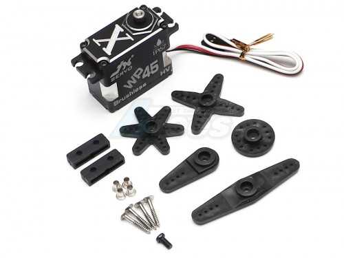 เซอร์โว – Servo JX/WP45 : JX Servo แรงดึง 45KG กันน้ำเคสอลูมิเนียม มอเตอร์ Brushless เกียร์โลหะ แรงดึง 45kg @ 8.4V