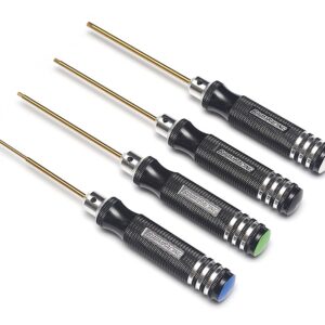 เครื่องมือ BRT10020 :  Boom Racing ชุดไขควงหกเหลี่ยม (เมตริก) 4 ชิ้น ขนาด 1.5 / 2.0 / 2.5 / 3.0 มม. — สีดำ