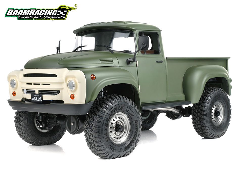 รถสเกลชุดคิท BR8013 : Boom Racing BRX01 AWBชุดแชสซีวิทยุบังคับ 1/10 4WD แบบลิงก์ ปรับความยาวฐานล้อได้ พร้อมตัวถัง ZIL Pickup สำหรับรุ่น BRX01 AW2