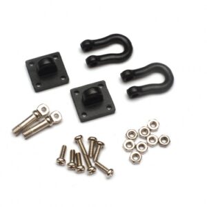 ตะขอลาก BRKT790062BK : Boom Racing 1/10** ตะขอลากอะลูมิเนียม RC สเกล 1/10 (ขนาดใหญ่) สีดำ 2 ชิ้น [RECON G6 The Fix Certified]**