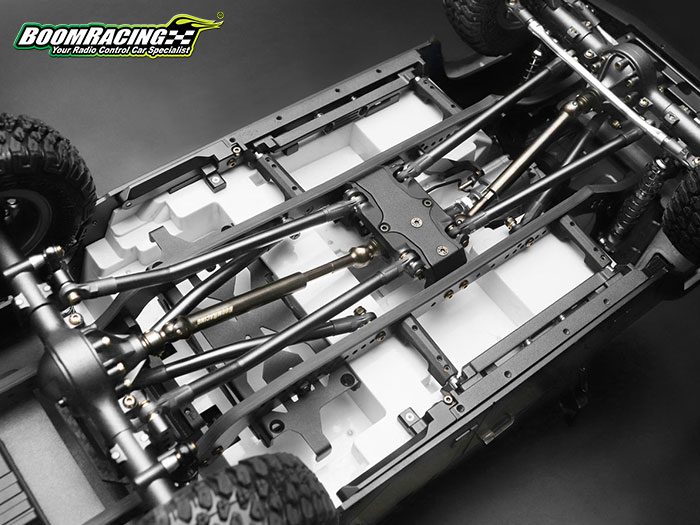 แชสซีส์ BRX020020 : Boom Racing แผ่นกันกระแทกกลางรถอะลูมิเนียมแบบ High Clearance พร้อมจุดยึดลิงก์ และแผ่นสแตนเลส สำหรับ BRX02 Link (BR8004), BRX01 และ BRX01 AWB Link – Boom Racing BRX02 - Image 6