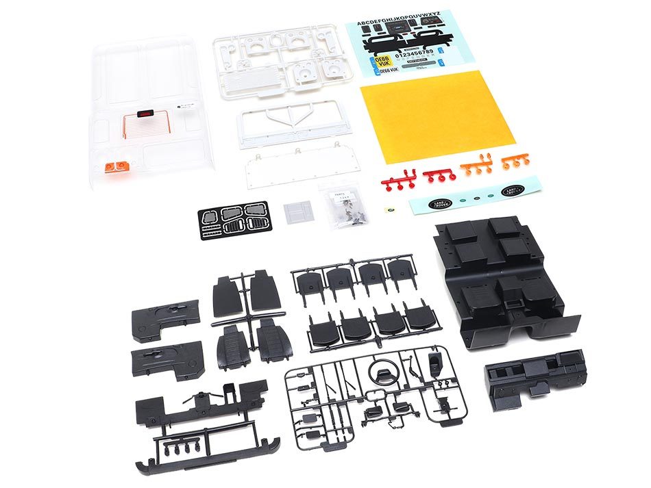 บอดี้แข็ง TRC/LR001 : Team Raffee Co.**บอดี้พลาสติกแข็ง Defender D90 สเกล 1/10 พร้อมภายใน (ชุด DIY)** - Image 2