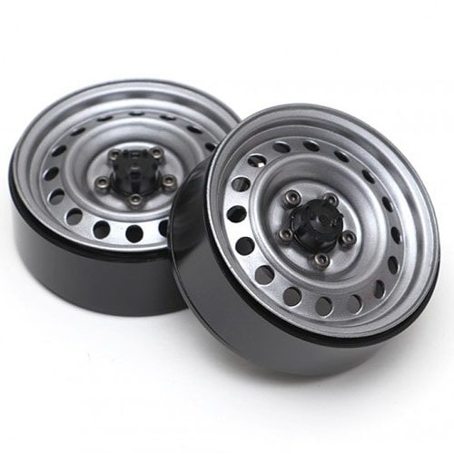 ล้อ1.9 BRW780920RGM : Boom Racing 1.9"ล้อเหล็กบีดล็อก 1.9 นิ้ว หน้าแคบ ลาย 16 รู สำหรับเพลาหลัง (ชุด 2 วง) สีเทาเข้ม - Image 2