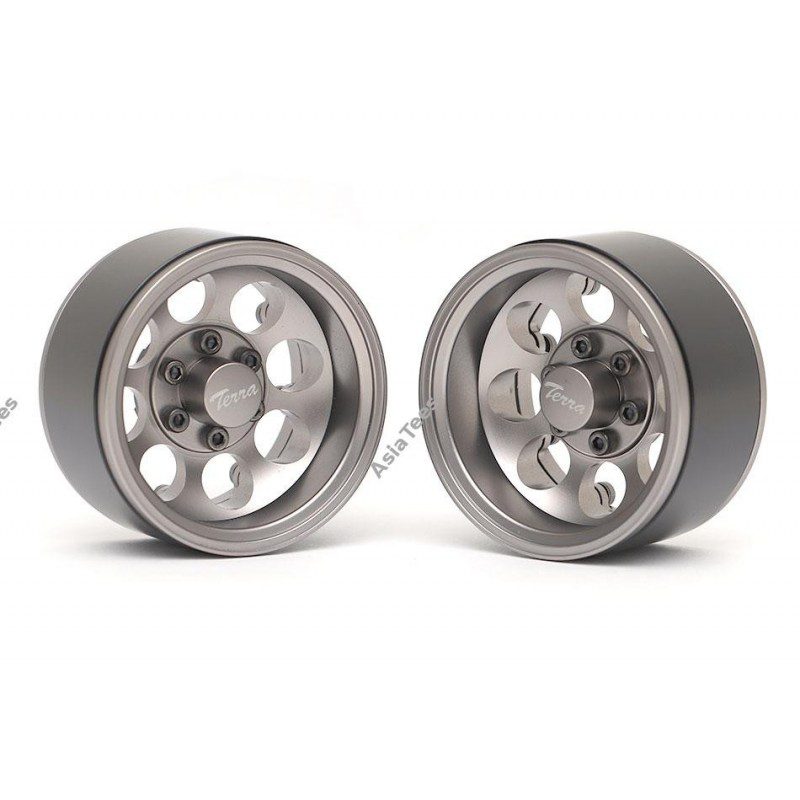 ล้อ1.9 BRW780917GM : Boom Racing KRAIT™ 1.9 Terra Classic ล้อบีดล็อกอลูมิเนียมแบบ 8 รู ทรงดิสลึก พร้อมฮับ XT601 (2 วง) สี Gun Metal