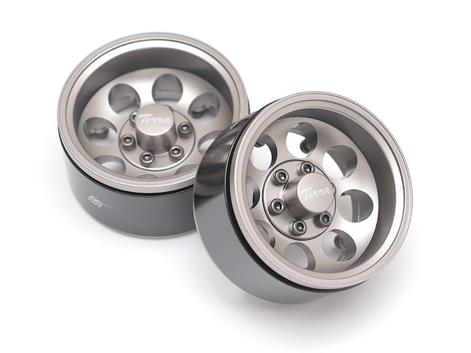 ล้อ1.9 BRW780917GM : Boom Racing KRAIT™ 1.9 Terra Classic ล้อบีดล็อกอลูมิเนียมแบบ 8 รู ทรงดิสลึก พร้อมฮับ XT601 (2 วง) สี Gun Metal - Image 2