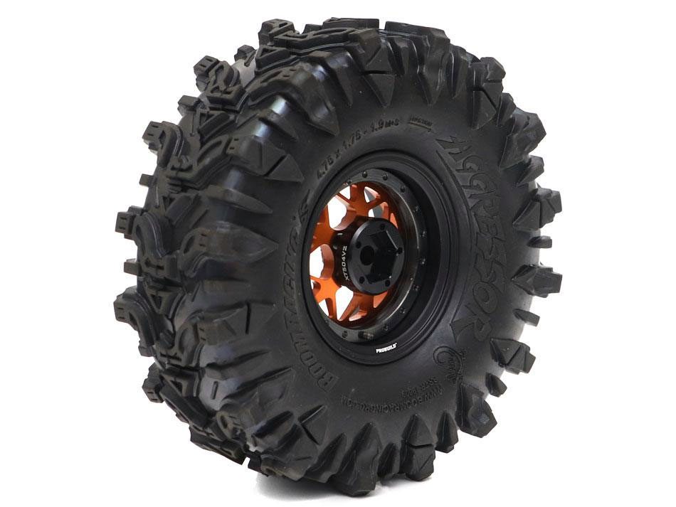 ล้อ1.9 BRPB075MBKOR : Boom Racing ProBuild™ 1.9" ล้ออลูมิเนียมบีดล็อก LGB แบบปรับออฟเซ็ตได้ สีดำด้าน/ส้ม (แพ็ค 2 วง) - Image 3