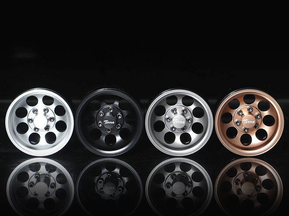 ล้อ1.9 BRW780917GM : Boom Racing KRAIT™ 1.9 Terra Classic ล้อบีดล็อกอลูมิเนียมแบบ 8 รู ทรงดิสลึก พร้อมฮับ XT601 (2 วง) สี Gun Metal - Image 4