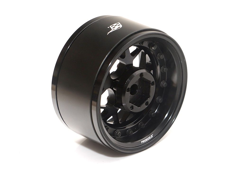 ล้อ1.9 BRPB020BKBK : Boom Racing ProBuild™ 1.9" ล้ออลูมิเนียม Beadlock แบบปรับออฟเซ็ตได้ LGB สีดำ/ดำ (2 วง) - Image 3