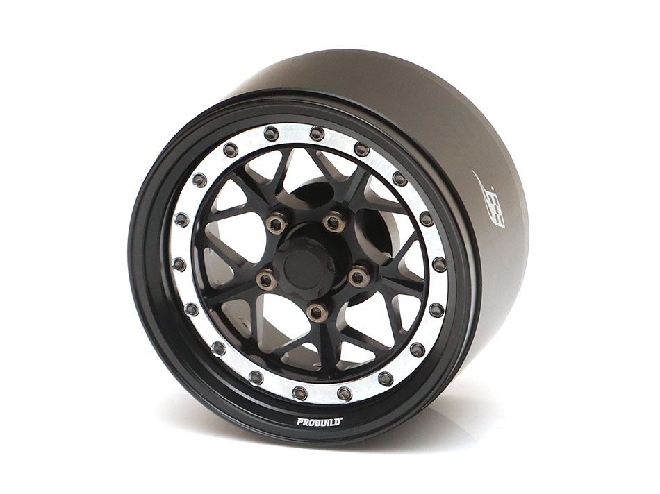 ล้อ1.9 BRPB020BKBK : Boom Racing ProBuild™ 1.9" ล้ออลูมิเนียม Beadlock แบบปรับออฟเซ็ตได้ LGB สีดำ/ดำ (2 วง) - Image 5