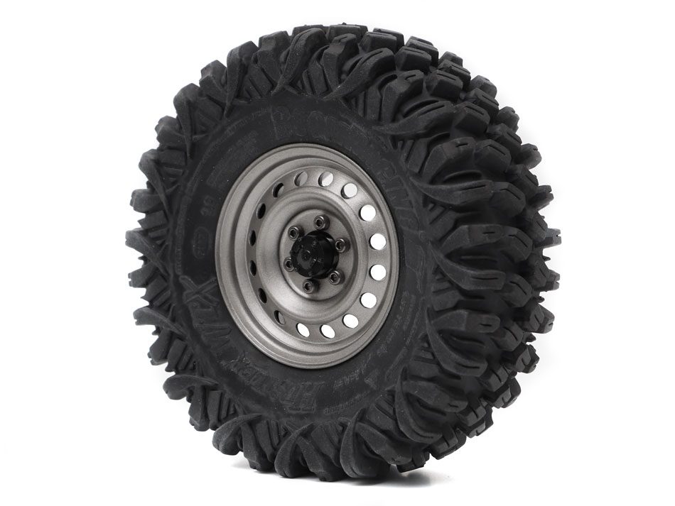 ล้อ1.9 BRW780942RGM : Boom Racingล้อเหล็ก Beadlock 1.9 นิ้ว ลาย 16 รู 6 น็อต แบบกลับด้านได้ สี Gun Metal พร้อมฮับ XT504-6LUG หลัง - Image 4