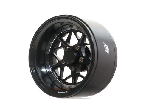 ล้อ1.9 BRPB020BKBK : Boom Racing ProBuild™ 1.9" ล้ออลูมิเนียม Beadlock แบบปรับออฟเซ็ตได้ LGB สีดำ/ดำ (2 วง)