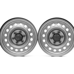ล้อ1.9 BRW780942FGM :  Boom Racingล้อเหล็ก Beadlock 1.9 นิ้ว ลาย 16 รู 6 น็อต แบบกลับด้านได้  สี Gun Metal พร้อมฮับ XT504-6LUG หน้า