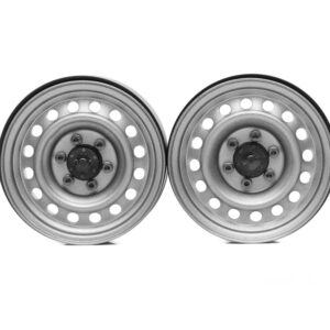 ล้อ1.9 BRW780942RGM :  Boom Racing 1.9" 16-Hole 6-Lug Classic Steelie Reversible Beadlock Wheel w/ XT504-6LUG Hub Rear (2) Gun Metal