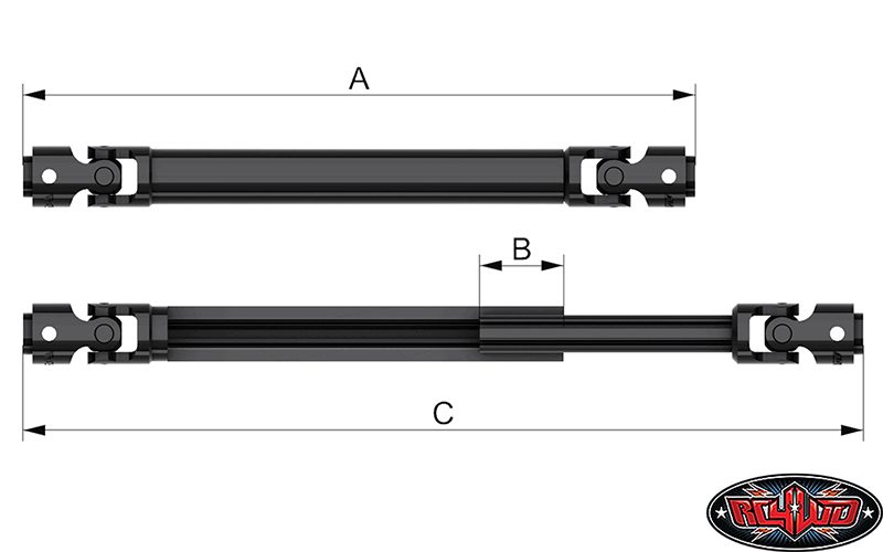 เพลากลาง Z-S1069 : RC4WD เพลากลางเหล็ก Punisher V2(120mm - 150mm) - Image 8