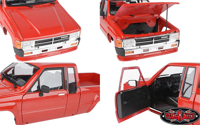บอดี้แข็ง Z-B0020 : RC4WD ชุดบอดี้ Toyota XtraCab ปี 1987 พร้อมสีสำเร็จ (สีแดง) - Image 8