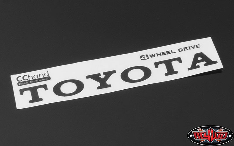 โลโก้ VVV-C0293 : CC Hand แผ่นโลหะตกแต่งด้านท้ายสไตล์ Vintage สำหรับ RC4WD 1982 Toyota Pickup / Mojave II สีดำ